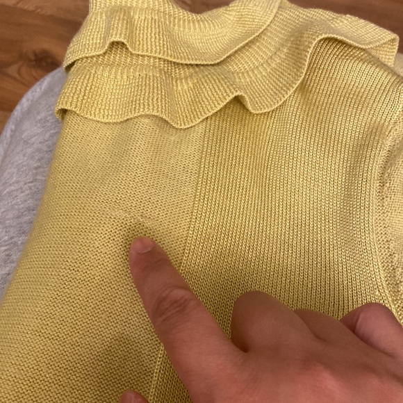 Jones New York yellow greenish front open sweater - Picture 12 of 12